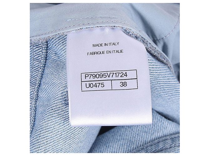 Chanel Pantalones de Denim Anchos con Lentejuelas Azules - vista 5