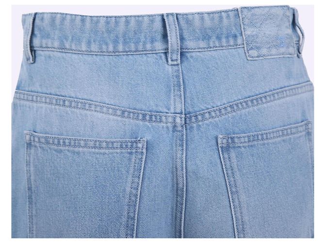 Chanel Pantalones de Denim Anchos con Lentejuelas Azules - vista 7