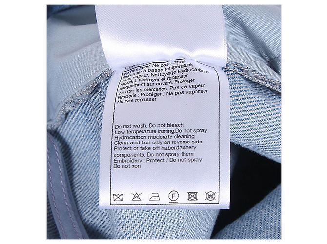 Chanel Pantalones de Denim Anchos con Lentejuelas Azules - vista 9