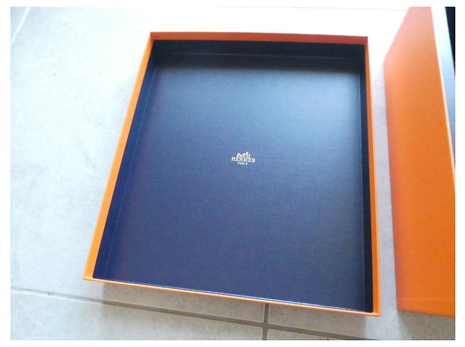 boite hermès blue box 1258 commande spéciale VIP sac hermès mini rare Orange - vue 2