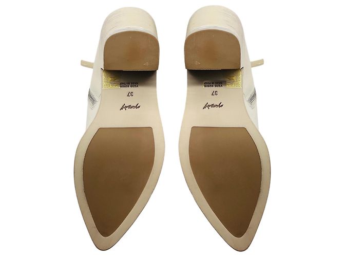 Marsèll Botines de cuero marfil con punta afilada Marsell Beige - vista 6