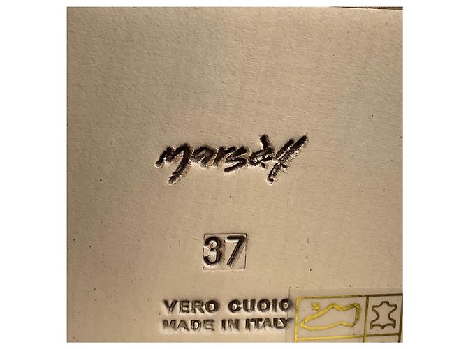 Marsèll Botines de cuero marfil con punta afilada Marsell Beige - vista 7
