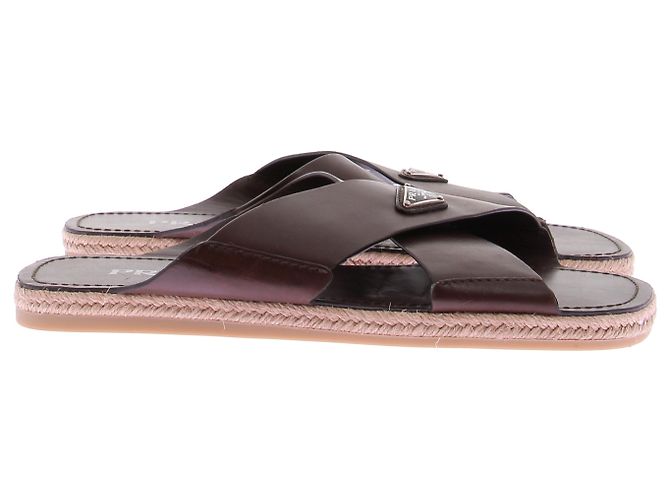 Prada Sandalias marrones de cuero Castaño - vista 4