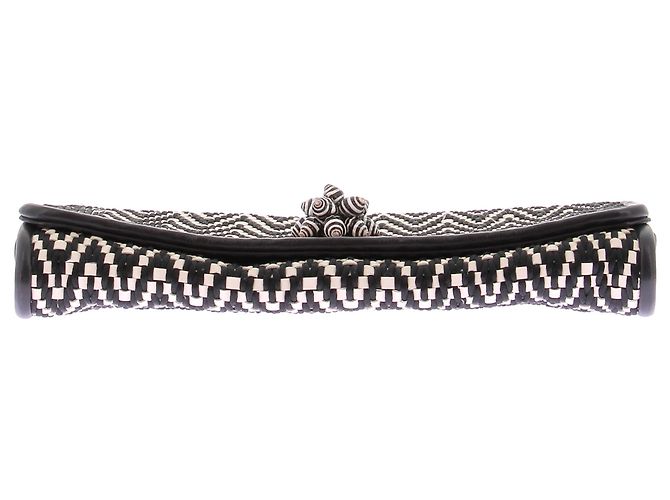 Autre Marque Pochette con motivo bianco e nero - vista 3