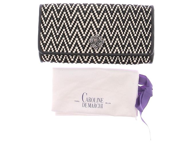 Autre Marque Pochette con motivo bianco e nero - vista 5