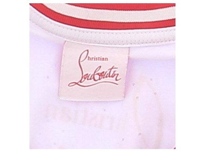 Christian Louboutin Canotta astro loubi bianca e rossa Bianco - vista 5