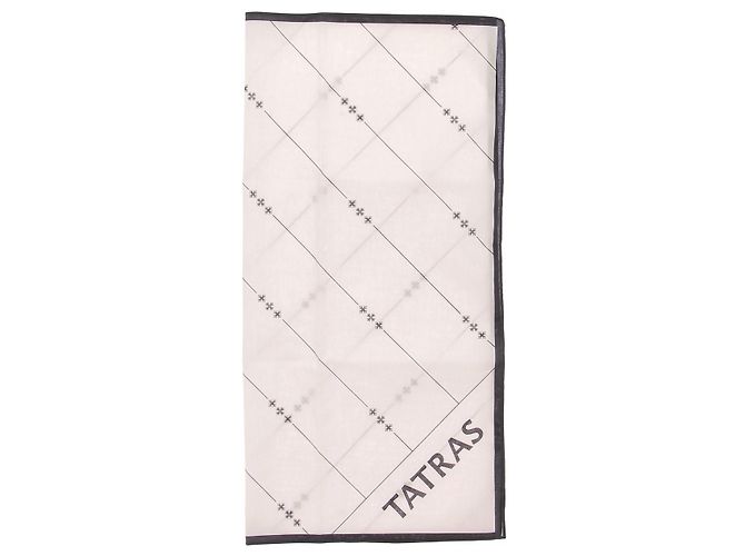Autre Marque Foulard TATRAS quadrato in seta beige e nero - vista 2