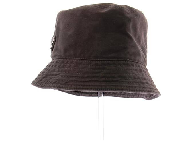 Gorra Bob Prada de algodón marrón Castaño - vista 3