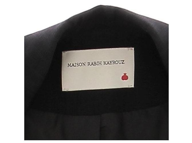 Maison Rabih Kayrouz Giacca lunga nera Nero - vista 5
