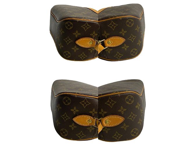 Borsa a tracolla in pelle Louis Vuitton Monogram Marrone - vista 8