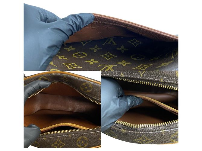 Borsa a tracolla in pelle Louis Vuitton Monogram Marrone - vista 9