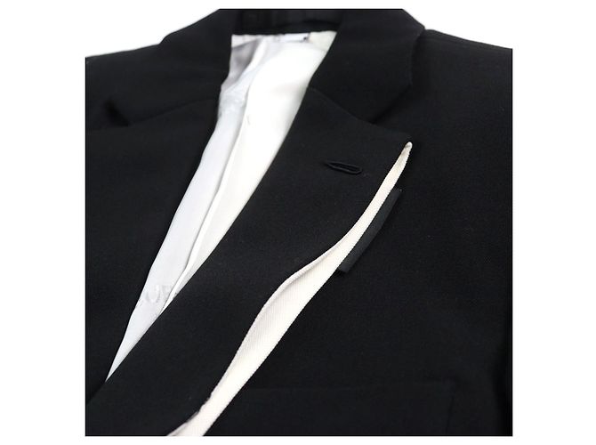 Chaqueta de Lana a Medida Burberry Londres Negro Blanco - vista 7