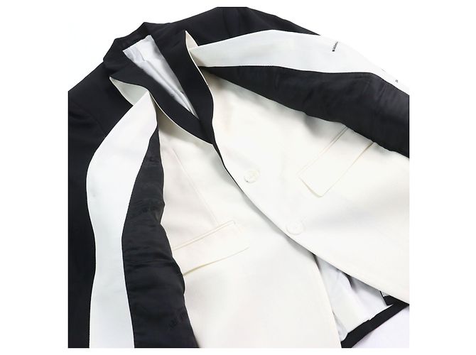 Chaqueta de Lana a Medida Burberry Londres Negro Blanco - vista 8