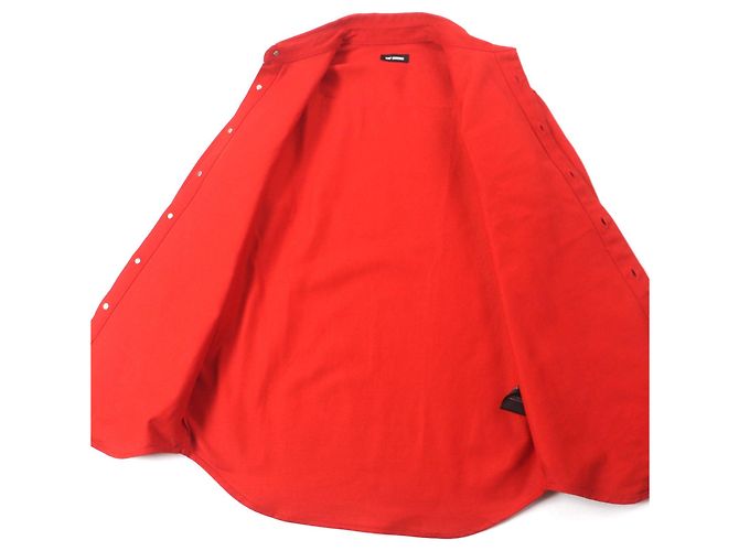 Autre Marque Chaqueta de denim slim fit CARRY OVER de RAF Simons Roja - vista 4