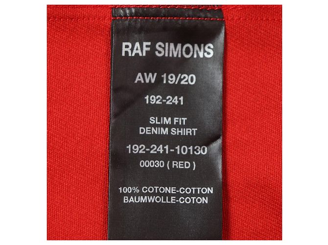 Autre Marque Chaqueta de denim slim fit CARRY OVER de RAF Simons Roja - vista 8