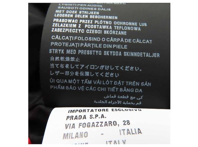 Chaqueta de nylon acolchada Prada SGC025 Blanco Roja - vista 15