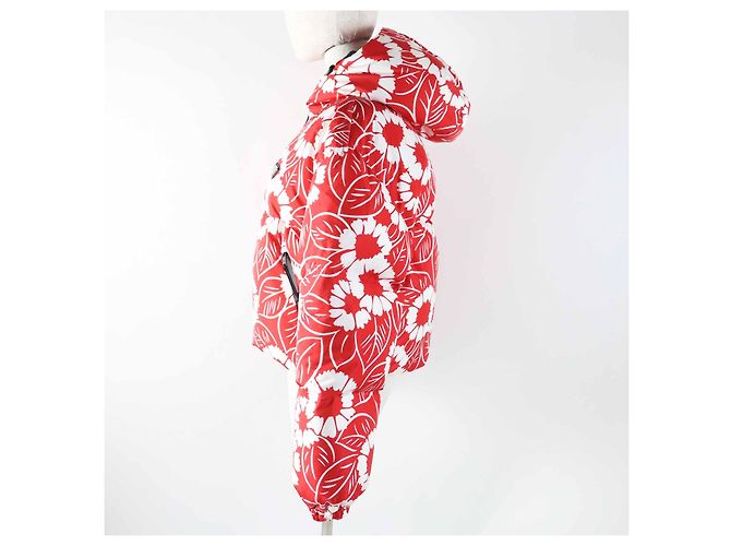Chaqueta de nylon acolchada Prada SGC025 Blanco Roja - vista 3