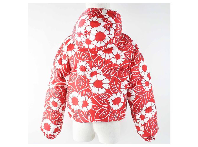 Chaqueta de nylon acolchada Prada SGC025 Blanco Roja - vista 4