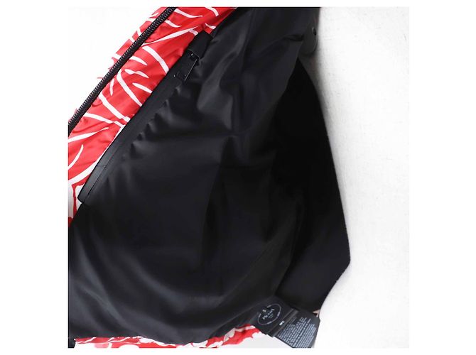 Chaqueta de nylon acolchada Prada SGC025 Blanco Roja - vista 5
