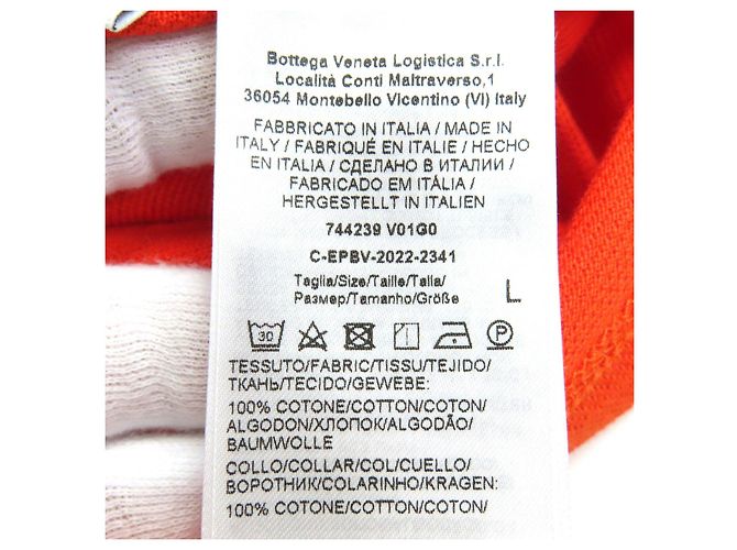 Polo Bottega Veneta in Cotone Arancione - vista 8