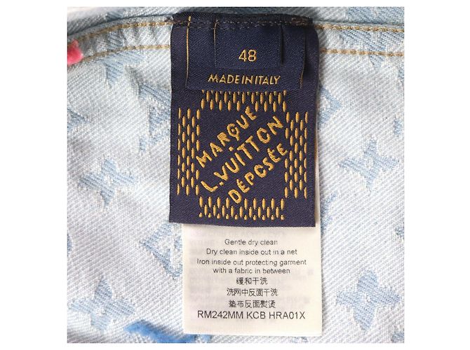 Jaqueta de denim monograma em algodão e poliéster Louis Vuitton Tyler The Creator Azul Azul claro - vista 10