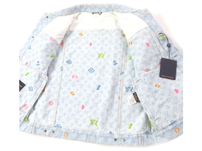 Jaqueta de denim monograma em algodão e poliéster Louis Vuitton Tyler The Creator Azul Azul claro - vista 4