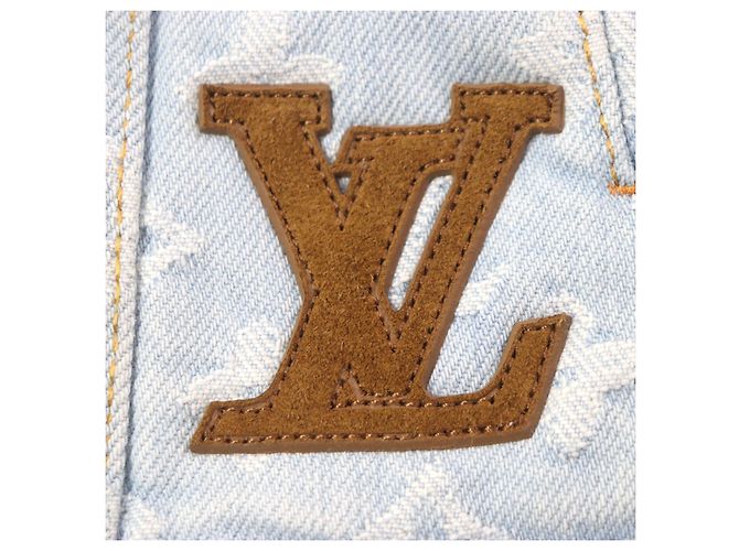 Jaqueta de denim monograma em algodão e poliéster Louis Vuitton Tyler The Creator Azul Azul claro - vista 6