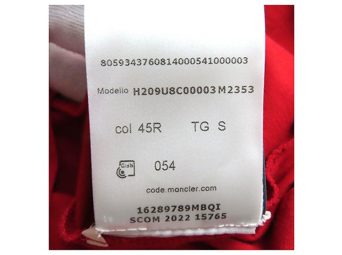 Camiseta de algodón Moncler Genius 7 Fragment Roja - vista 11
