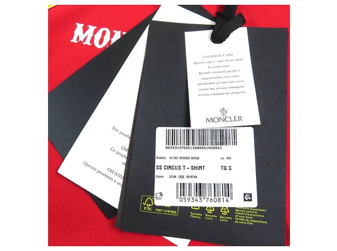 Camiseta de algodón Moncler Genius 7 Fragment Roja - vista 12
