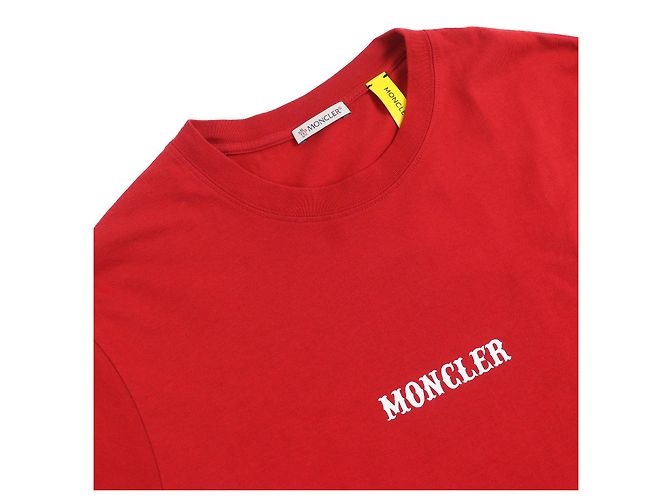 Camiseta de algodón Moncler Genius 7 Fragment Roja - vista 3