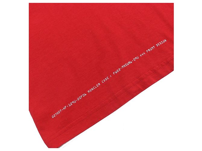 Camiseta de algodón Moncler Genius 7 Fragment Roja - vista 4