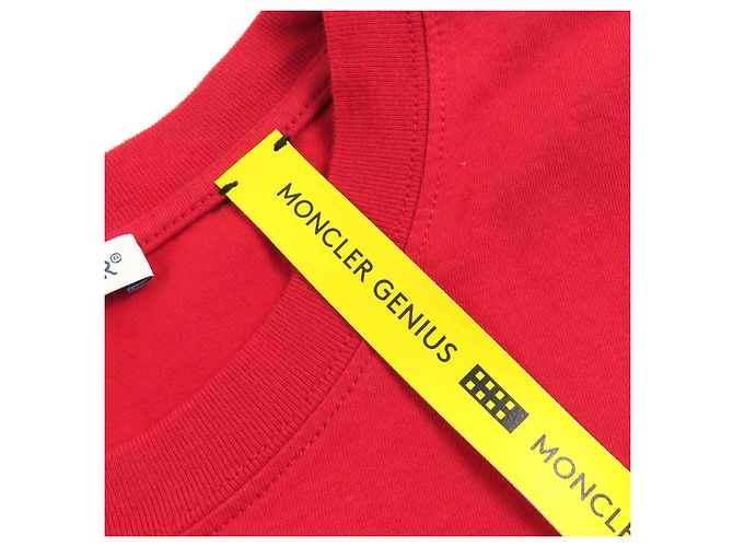 Camiseta de algodón Moncler Genius 7 Fragment Roja - vista 6