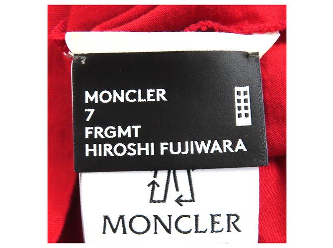 Camiseta de algodón Moncler Genius 7 Fragment Roja - vista 7