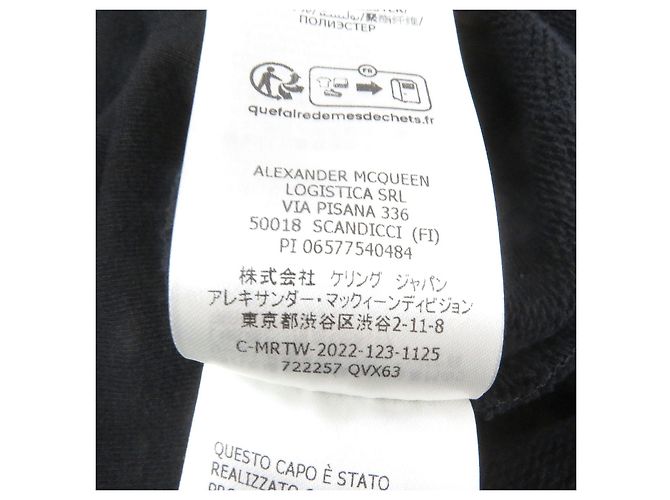 Baumwollpullover mit Parker-Logo-Stickerei von Alexander McQueen Schwarz - Ansicht 9
