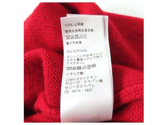 Céline Celine Sulky bestickter Kaschmirstrickpullover Rot - Ansicht 9