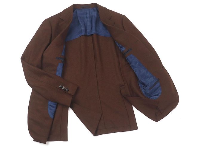 Autre Marque Chaqueta de lana sin estructura BARBA Castaño - vista 3