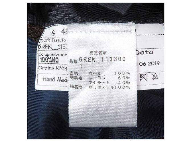 Autre Marque Chaqueta de lana sin estructura BARBA Castaño - vista 7