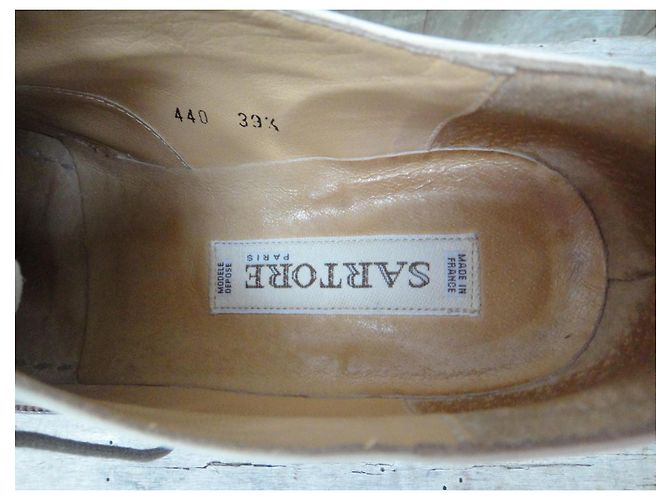 Sartore Clyde Richelieu Stringate in Pelle Marrone Crema - vista 7