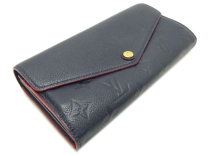 Cartera Larga Sarah de Louis Vuitton Roja Azul marino - vista 3