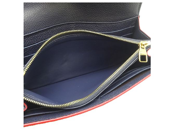 Cartera Larga Sarah de Louis Vuitton Roja Azul marino - vista 6