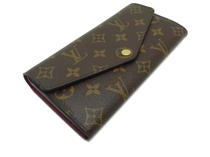 Cartera Larga Sarah de Louis Vuitton Castaño Rosa Fucsia - vista 3