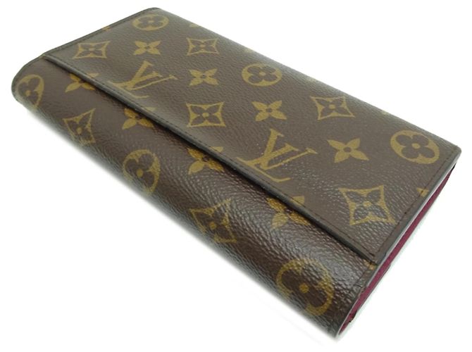 Cartera Larga Sarah de Louis Vuitton Castaño Rosa Fucsia - vista 4