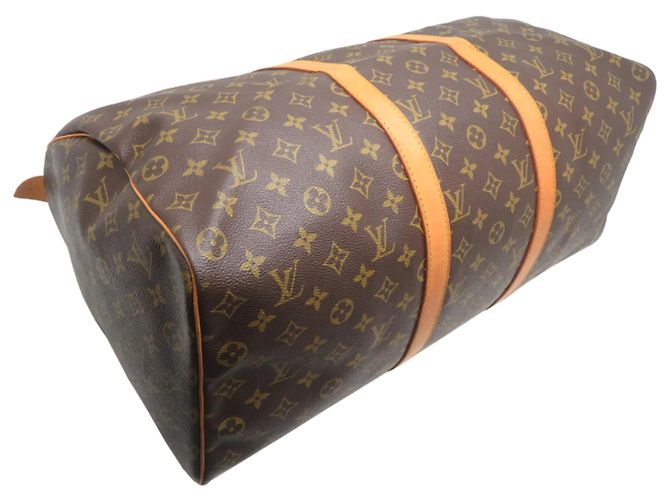 Borsa Boston Keepall 50 Louis Vuitton Marrone - vista 3
