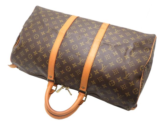 Borsa Boston Keepall 50 Louis Vuitton Marrone - vista 4