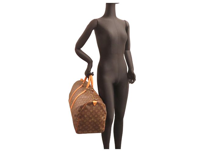 Borsa Boston Keepall 50 Louis Vuitton Marrone - vista 8
