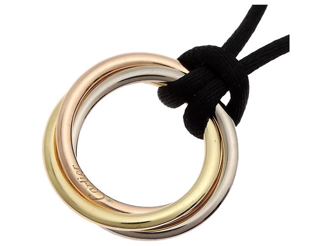 Cartier Trinity Mittelseil-Halskette Silber Pink Golden - Ansicht 2