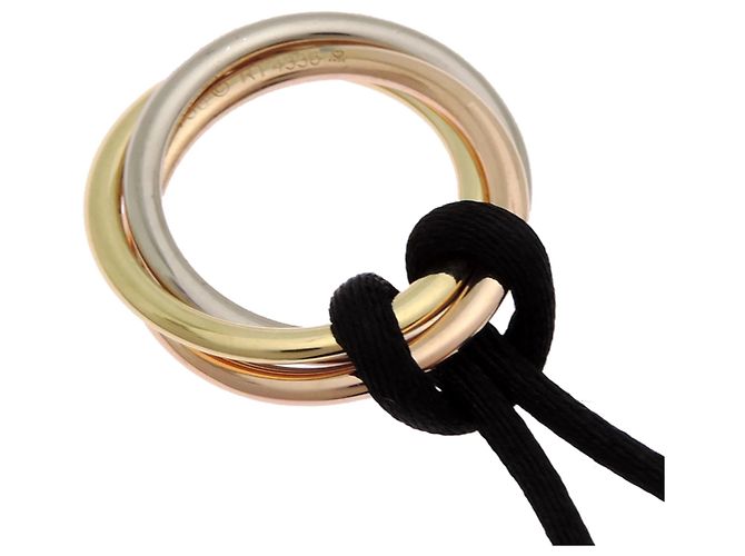 Cartier Trinity Mittelseil-Halskette Silber Pink Golden - Ansicht 3