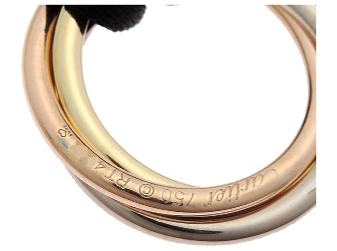 Cartier Trinity Mittelseil-Halskette Silber Pink Golden - Ansicht 5