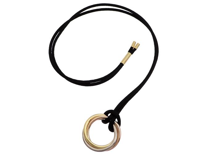 Cartier Trinity Mittelseil-Halskette Silber Pink Golden - Ansicht 8