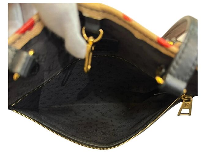 Borsa a spalla On the Go GM Louis Vuitton Nero Rosso Multicolore Beige - vista 10